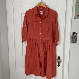 Anthrpologie Malvin Hambug-Germany rust colored dress